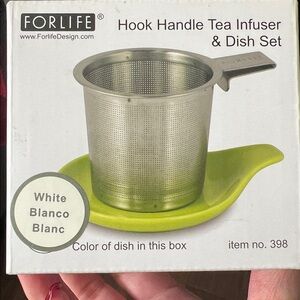 FORLIFE Hook Handle Tea Infuser & Dish Set